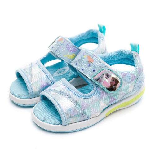 【維玥體育】日本 Moonstar 月星 DN DNC12989 冰雪奇緣電燈涼鞋 淺藍 童鞋 兒童鞋 運動鞋 布鞋