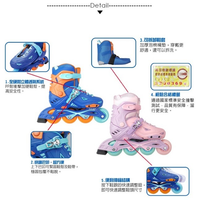 【維玥體育】 成功 SUCCESS 成功 S0490 兒童初階教學直排鞋 (2色)※附溜冰鞋背袋※-細節圖2