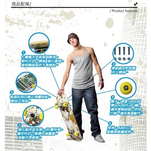 【維玥體育】成功 SUCCESS S0303 教學用滑板 (2色)-細節圖3