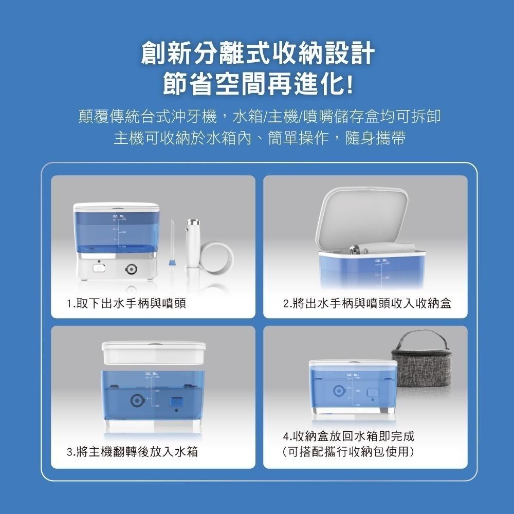 【KINYO】攜帶型家用健康沖牙機 (IR) USB 洗牙器 牙套 牙齒清潔 清潔口腔 洗牙機 無段式調整水壓-細節圖8