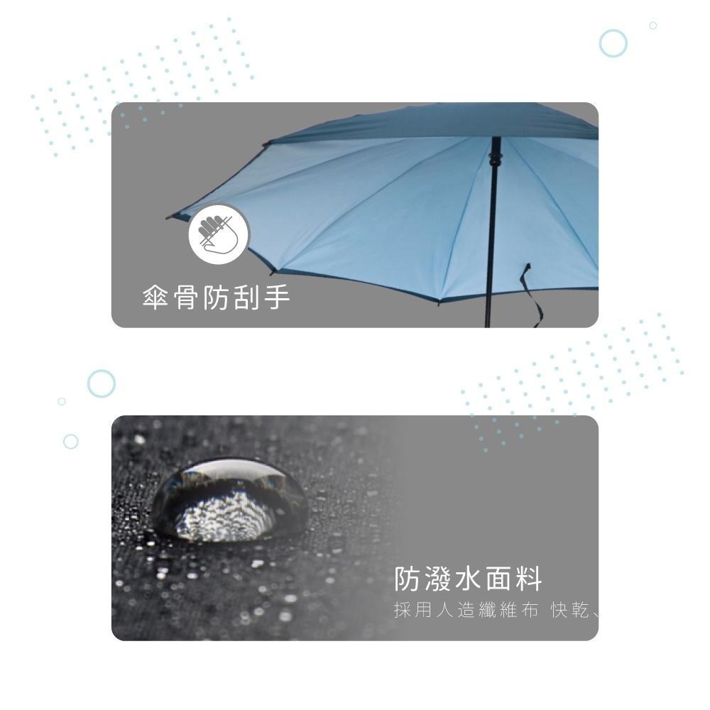 【KINYO】直立手開反向傘 (KU)抗風 雨天必備 防潑水傘布-細節圖5
