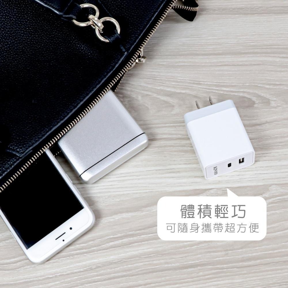 【KINYO】USB+Type-C充電器 (CUH)100-240V 國際電壓 3.4A快充｜豆腐頭 充電頭 出國-細節圖8