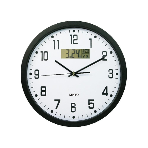 【KINYO】LCD顯示萬年曆掛鐘 (CL) 時鐘 大數字立體造型