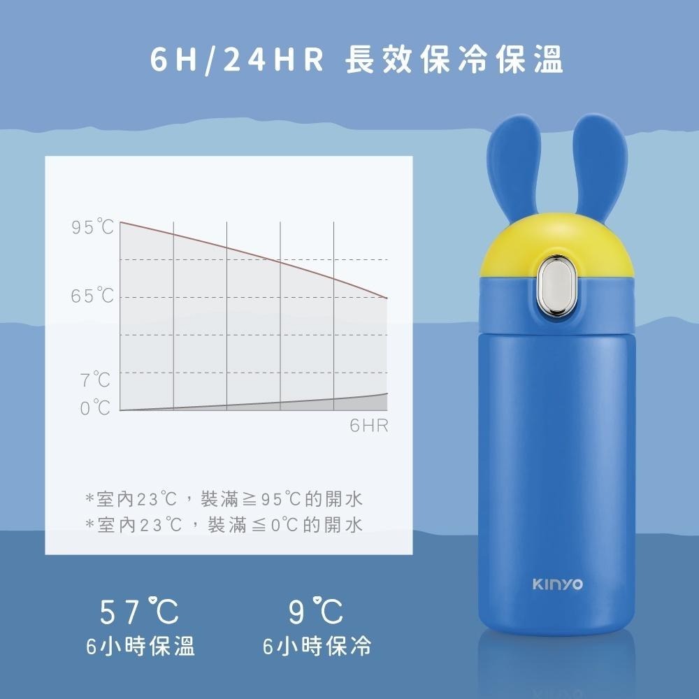 1222到貨【KINYO】兒童吸管貼貼保溫杯 300ml (KIM) 彈跳蓋設計 吸管可拆卸清洗 304不鏽鋼-細節圖6