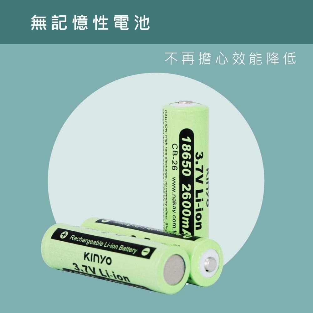 【KINYO】18650鋰充電電池 (CB) 安全電芯 2600mAh 3.7V  | BSMI 安規通過-細節圖4