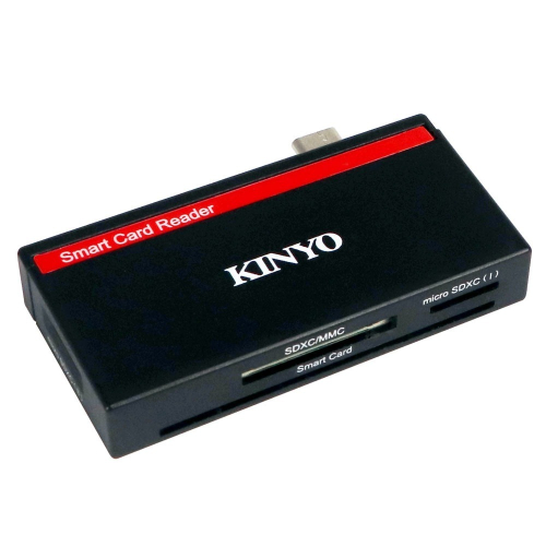 【KINYO】多合一晶片讀卡機 (KCR) Type-C接頭 迷你輕巧 支援 SD / Micro SD (TF)