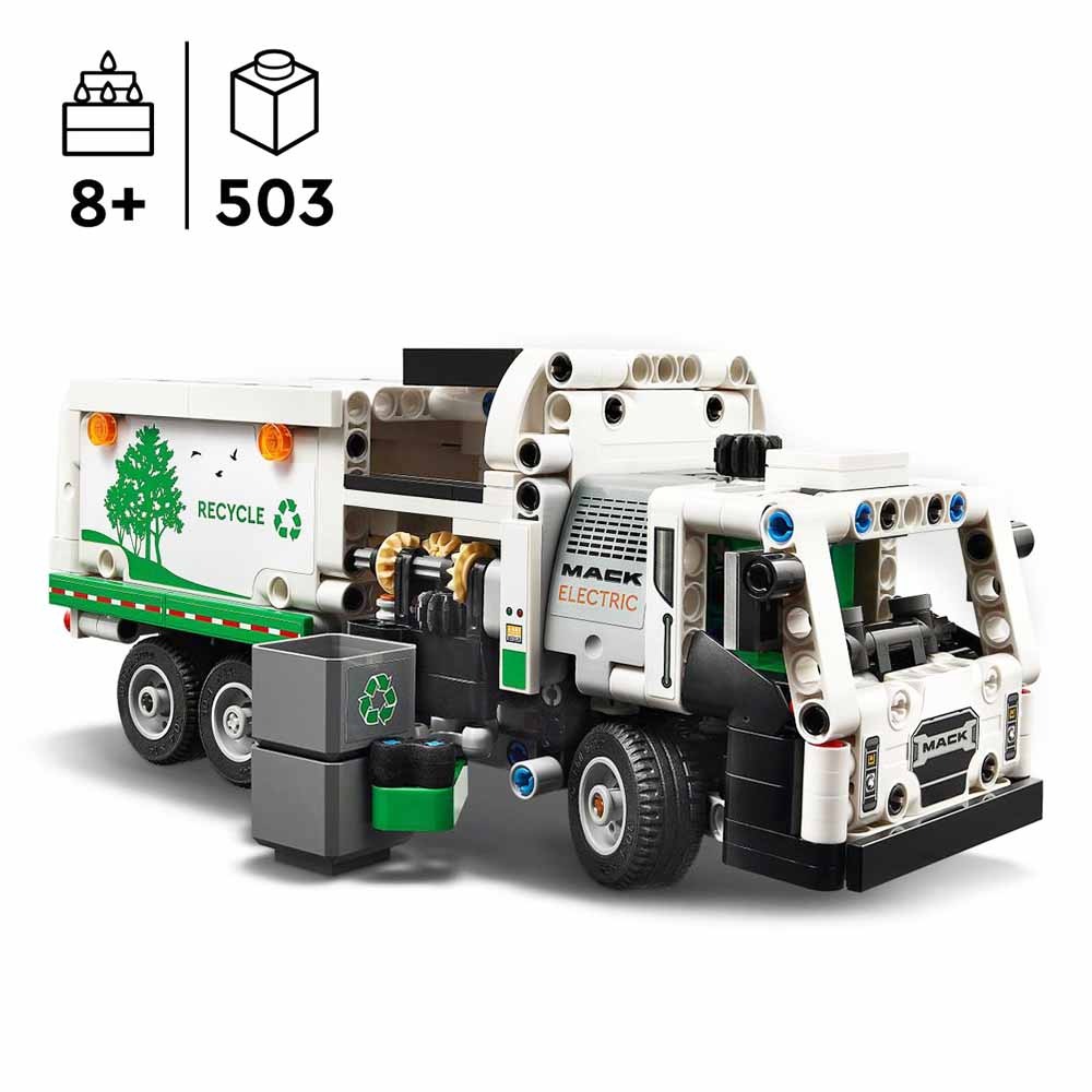 [ 必買站 ] LEGO 42167 Mack® LR Electric Garbage Truck 科技 系列-細節圖5