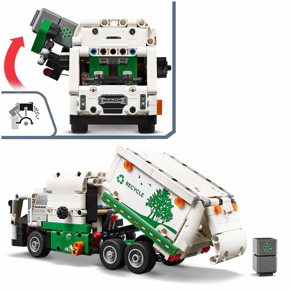 [ 必買站 ] LEGO 42167 Mack® LR Electric Garbage Truck 科技 系列-細節圖6