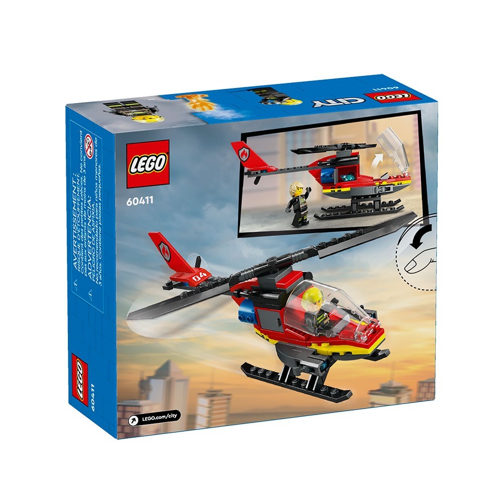 [ 必買站 ] LEGO 60411 消防救援直升機 城市 系列-細節圖2
