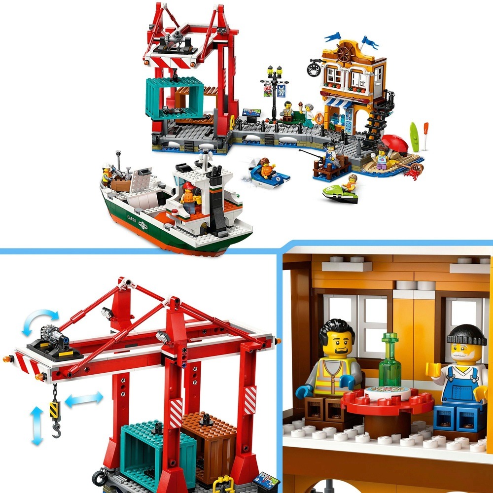 [ 必買站 ] LEGO 60422 濱海港口和貨船 城市系列-細節圖4