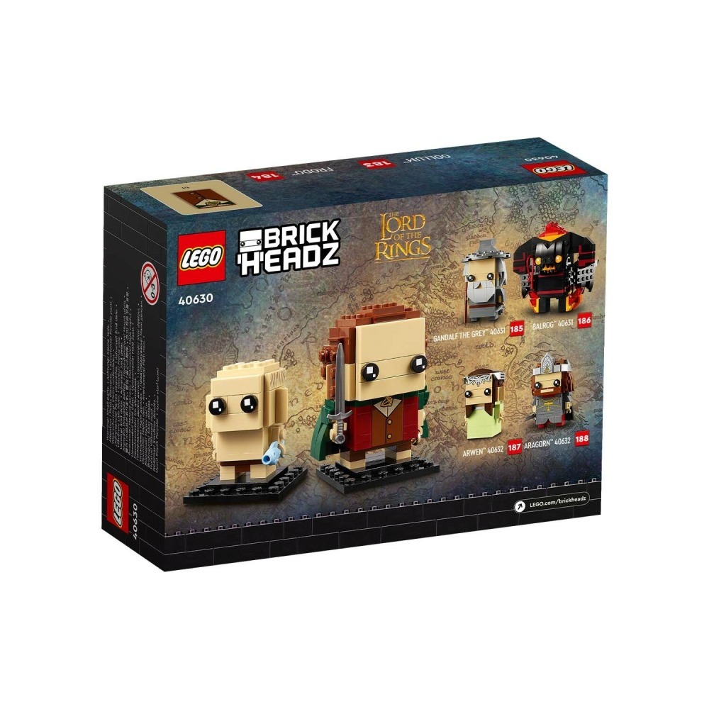 [ 必買站 ] LEGO 40630 Brickheadz 《魔戒》 佛羅多 咕嚕 Frodo & Gollum-細節圖2