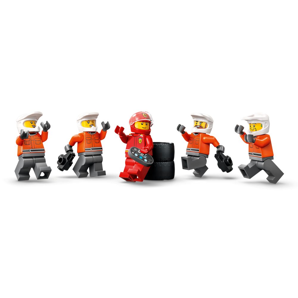 [ 必買站 ] LEGO 60443 F1 維修站、維修人員和 Ferrari 汽車 CITY 系列-細節圖4