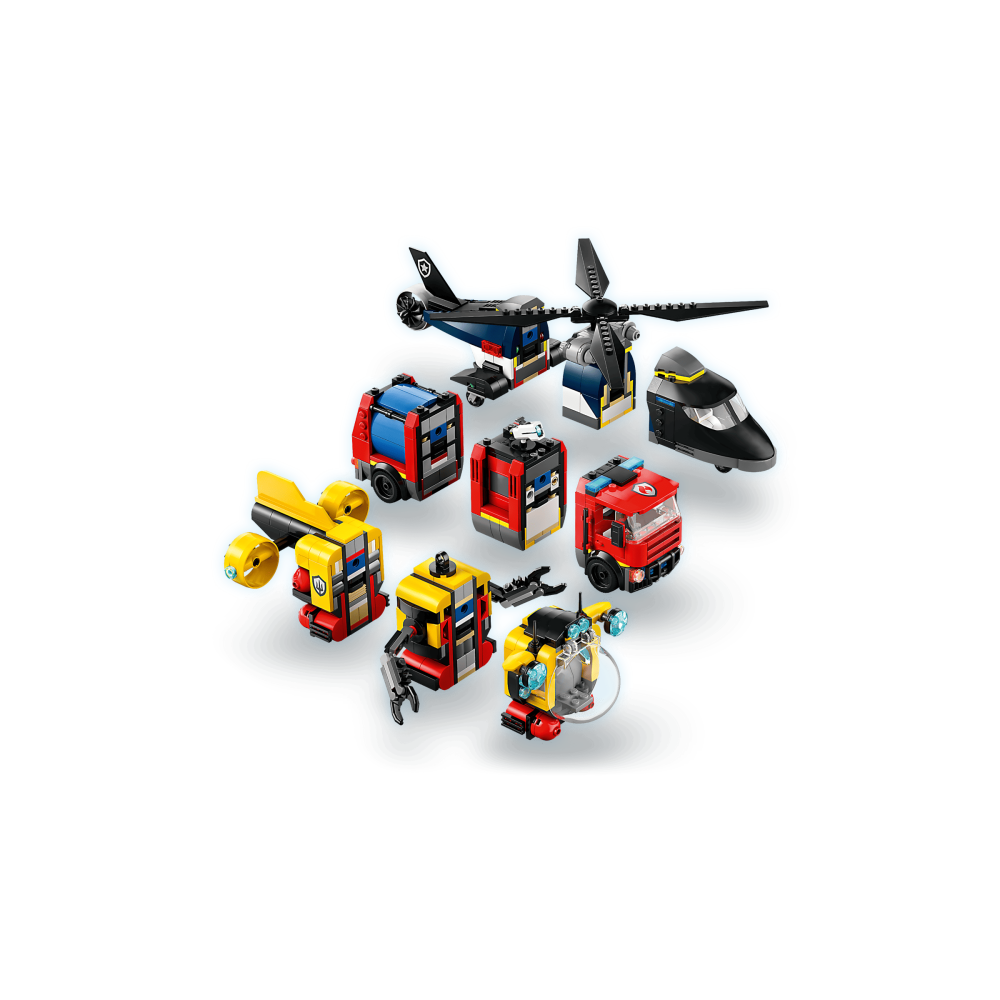 [ 必買站 ] LEGO 60462 直升機、消防車和潛水艇套裝 CITY 系列-細節圖5