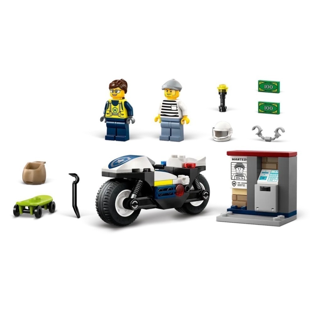[ 必買站 ] LEGO 60455 警用摩托車追逐戰 城市系列-細節圖4