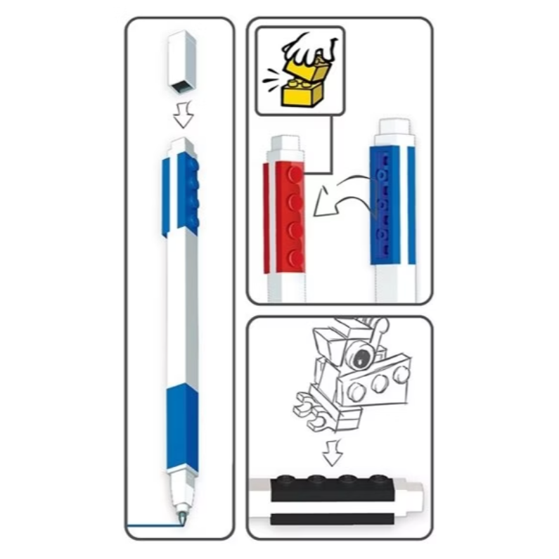 [ 必買站 ] LEGO 51513-LEGO積木原子筆-黑,藍,紅(3入) 周邊文具系列-細節圖3