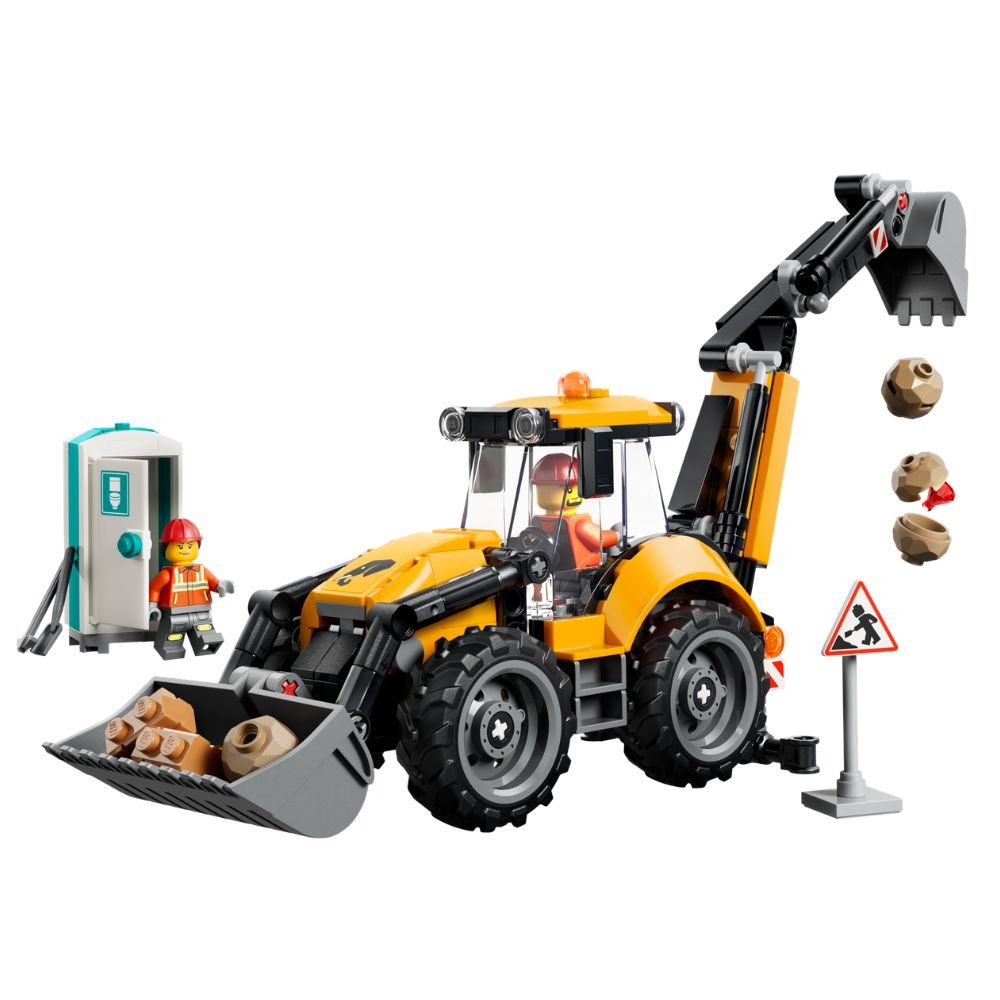 [ 必買站 ] LEGO 60480 黃色反鏟裝載機-細節圖2