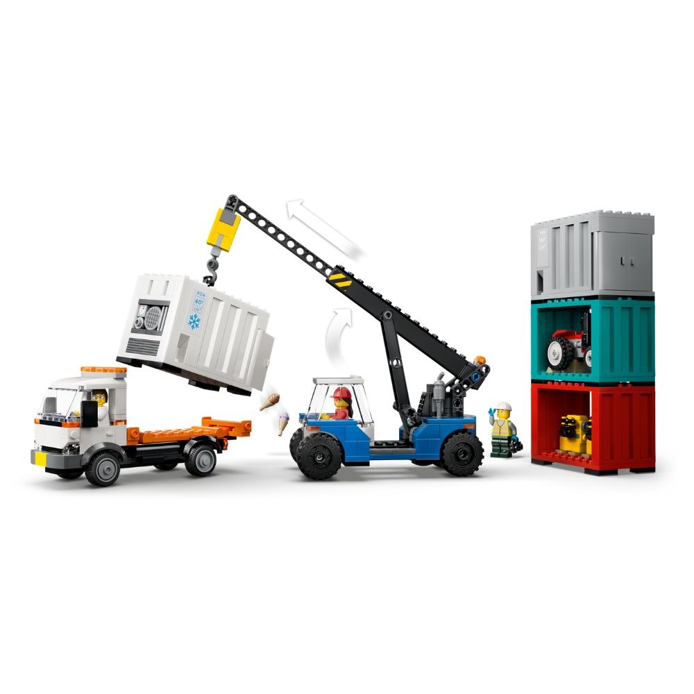 [ 必買站 ] LEGO 60509 港口貨物列車和起重機與卡車-細節圖7