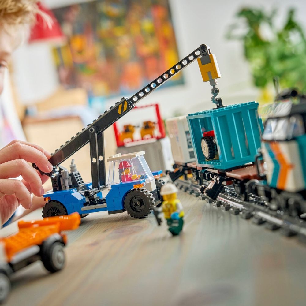 [ 必買站 ] LEGO 60509 港口貨物列車和起重機與卡車-細節圖8