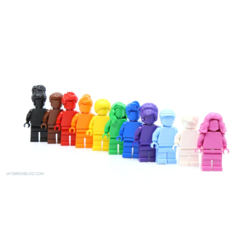 LEGO 樂高 40516 彩虹人 紅 黑 咖啡 橘 黃 綠 藍 紫 白 粉紅 淺藍 太空人