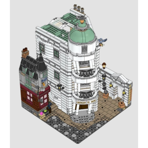 LEGO 哈利波特 76417 拆售 Wizarding Bank 銀行場景（如圖，無人偶、無貓頭鷹）