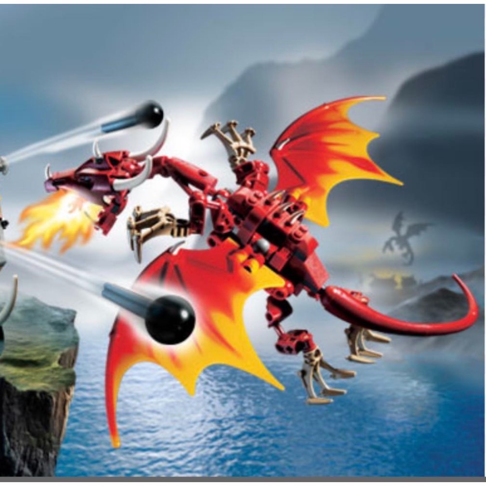 LEGO 樂高 絕版品 7017 維京人 單售 火龍 二手 物況良好-細節圖2