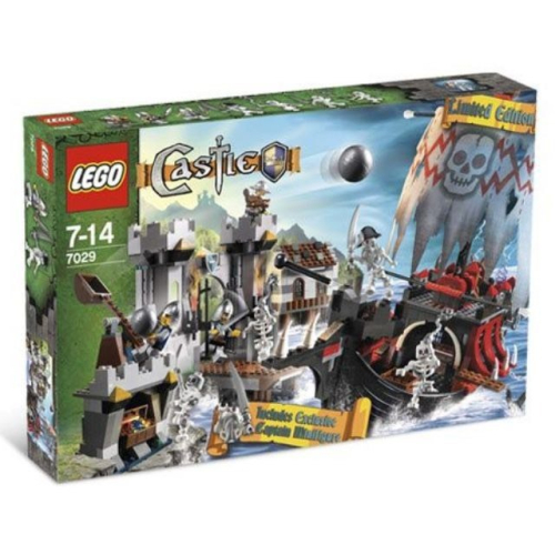 LEGO 樂高 7029 骷髏船的攻擊 城堡 國王 騎士 二手 近全新