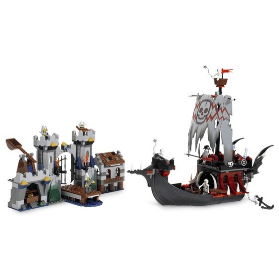 LEGO 樂高 7029 骷髏船的攻擊 城堡 國王 騎士 二手 近全新-細節圖2