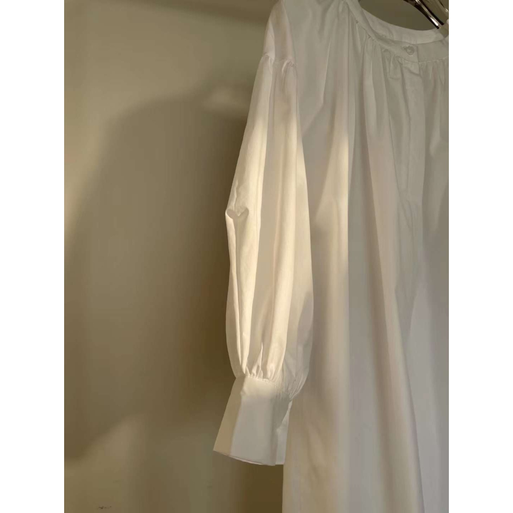 極簡日常 純白連身裙-細節圖6