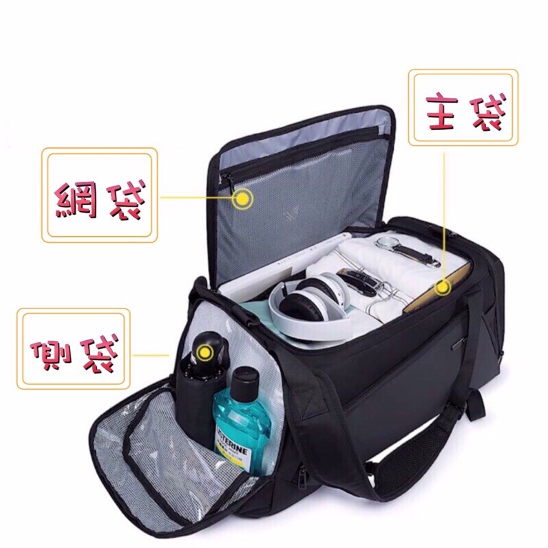 《LEO包舖》BANGE 運動旅行三用背包（後背包、側背包、手提包）-細節圖2