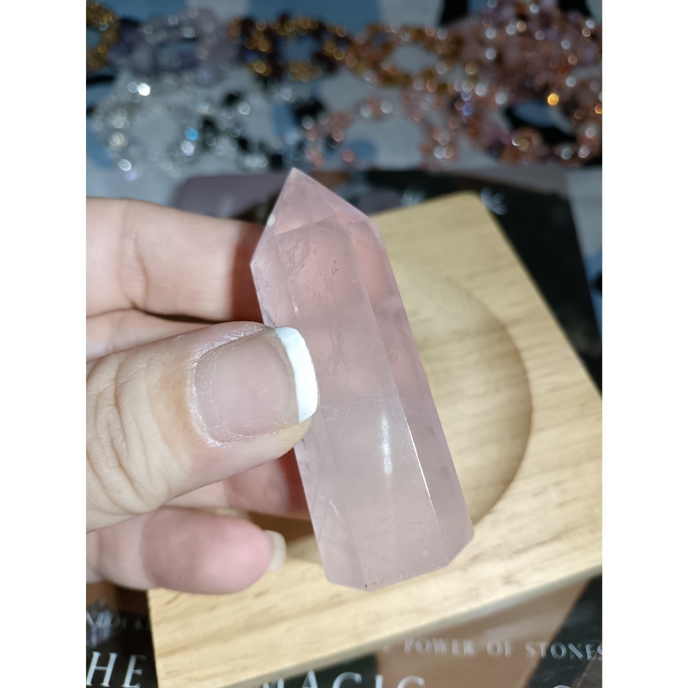 【甜姐兒】  水晶柱 台灣現貨 水晶 天然水晶 飾品 裝飾品 粉晶 紫水晶 瑪瑙 藍紋瑪瑙 日月同輝 收藏 擺飾 風水-細節圖2