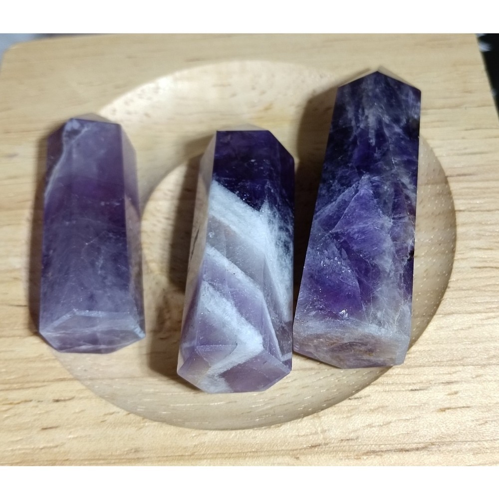 【甜姐兒】  水晶柱 台灣現貨 水晶 天然水晶 飾品 裝飾品 粉晶 紫水晶 瑪瑙 藍紋瑪瑙 日月同輝 收藏 擺飾 風水-細節圖3