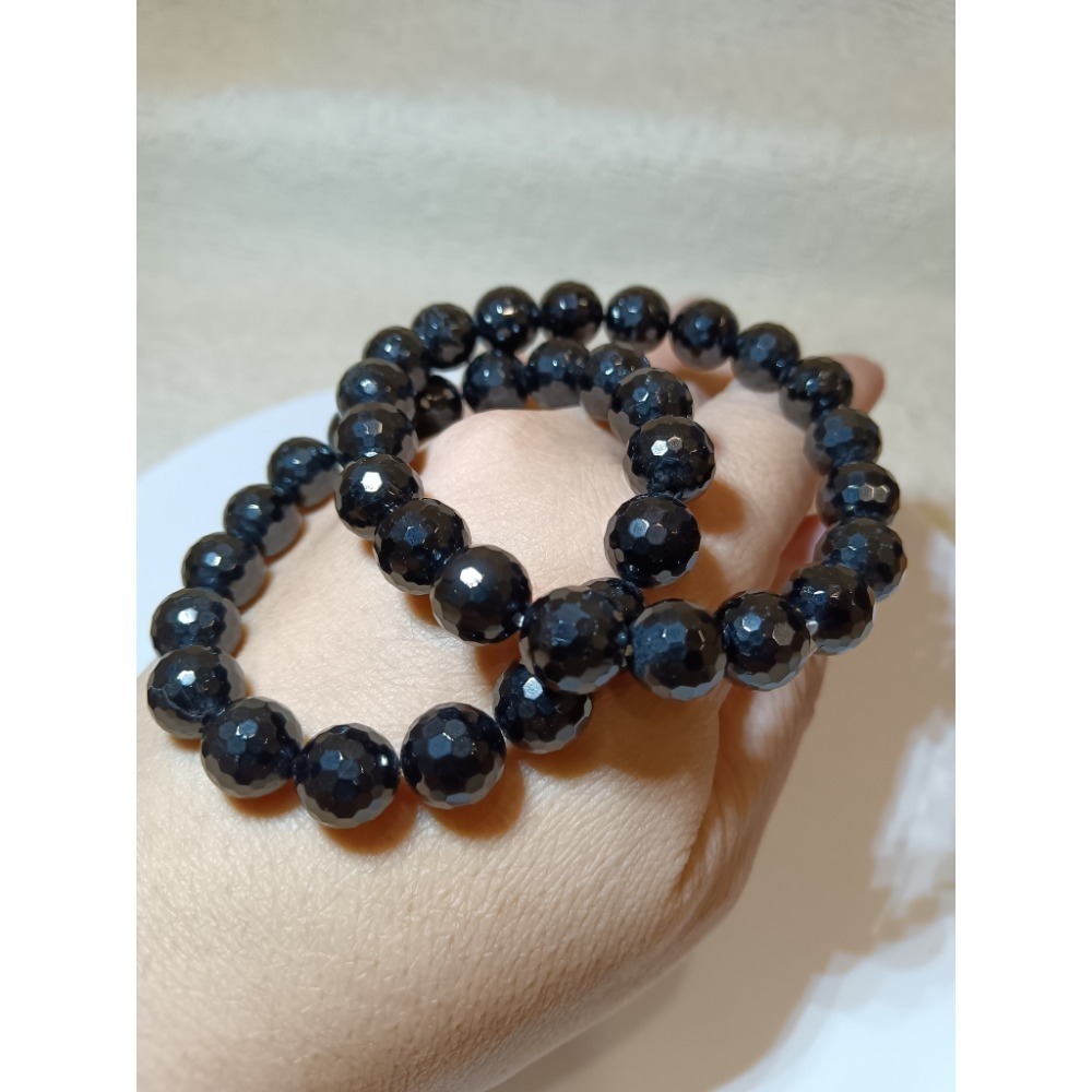 【甜姐兒】黑曜石水晶手鍊 水晶 手珠 手串 手鍊 DIY 設計款 材料珠 圓珠 天然水晶 水晶手鍊 水晶串珠 飾品 手環-細節圖2