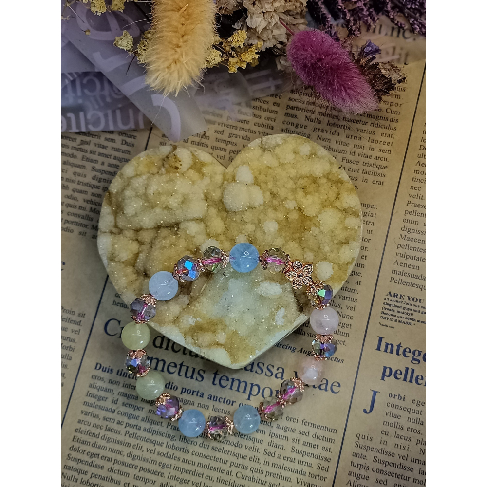 【甜姐兒】小眾設計款水晶手鍊 款式四十三 水晶 手珠 手串 手鍊 DIY 設計款 材料珠 天然水晶 水晶手鍊 飾品 手環-細節圖2