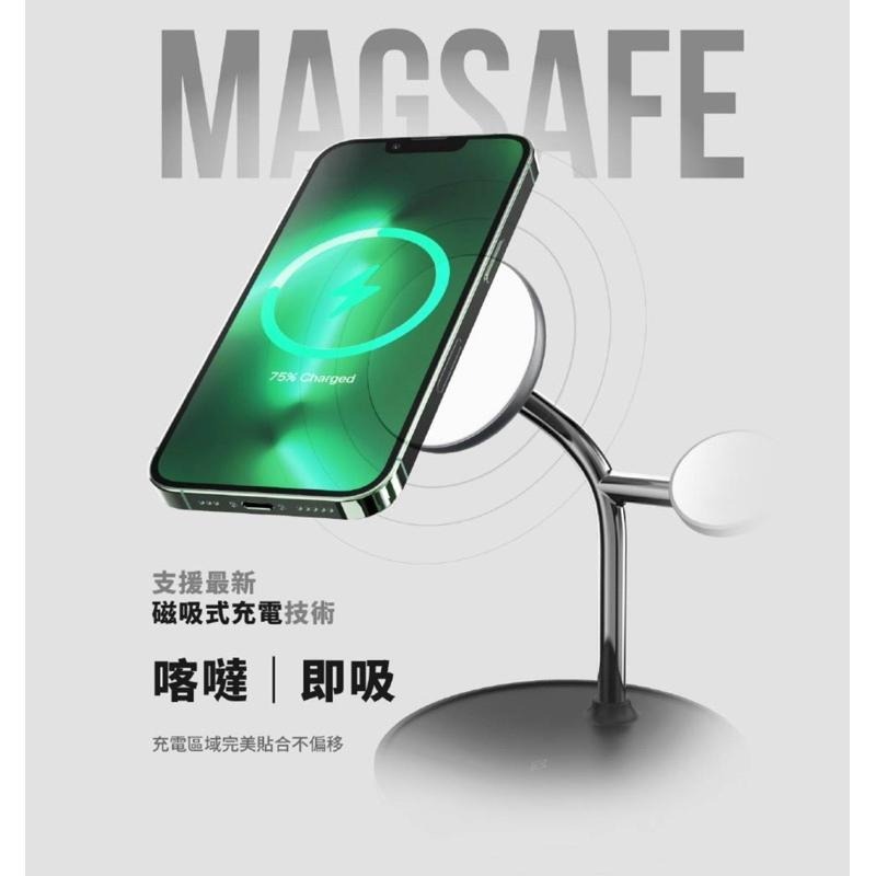 【公司現貨】亞果元素 OMNIA M3+ 三合一 磁吸 無線充電座 附美規充電器 MagSafe 充電座 充電器-細節圖5