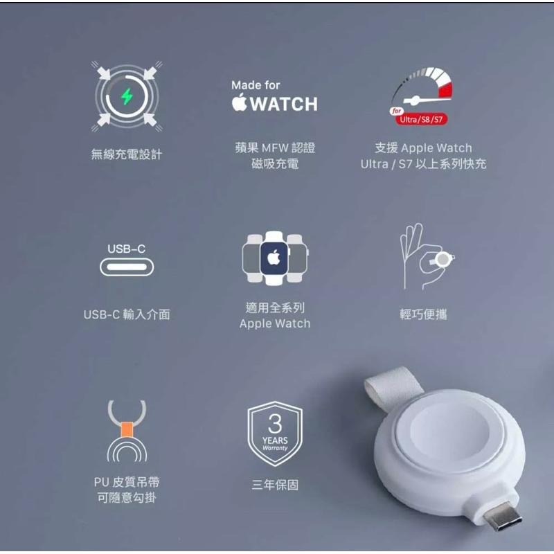 【公司現貨】亞果元素 OMNIA A1+ Apple Watch快充版磁吸無線充電器 支援S7以上/Ultra快充-細節圖2