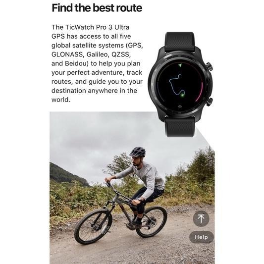 【現貨兩組】原廠 全新品 發票享一年完整保固 TicWatch Pro 3 Ultra GPS 智慧手錶 運動手錶