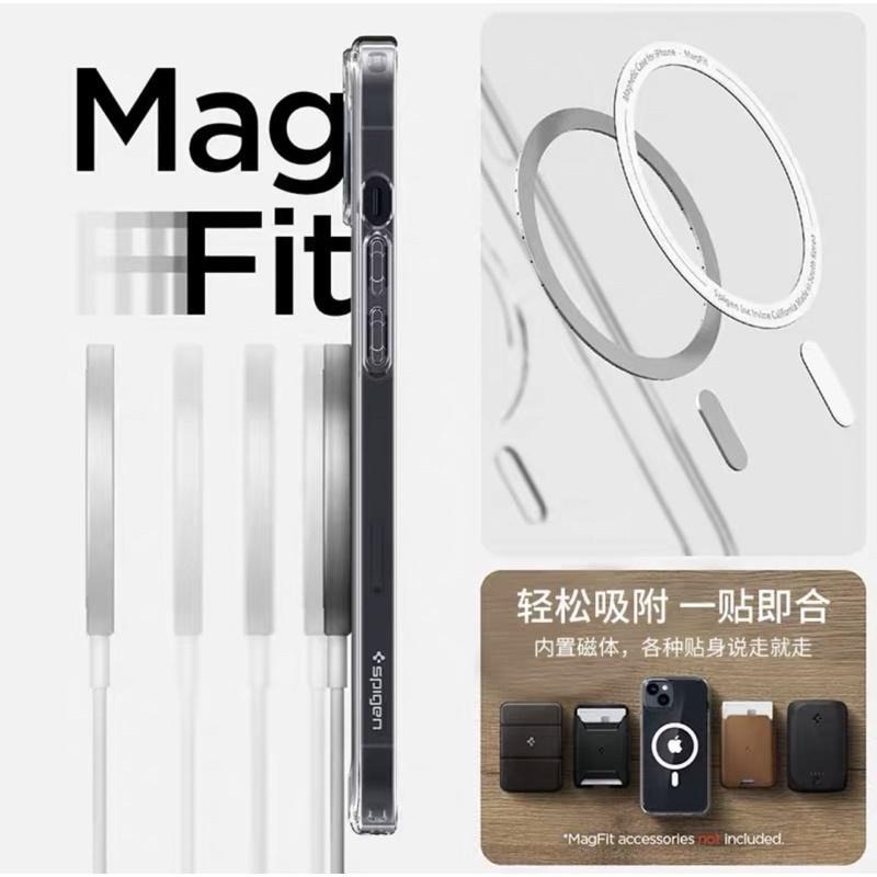 【台灣現貨】Spigen iPhone 14 Pro Max Magsafe 軍規防摔殼 雙料透明殼 保護套 手機殼-細節圖2