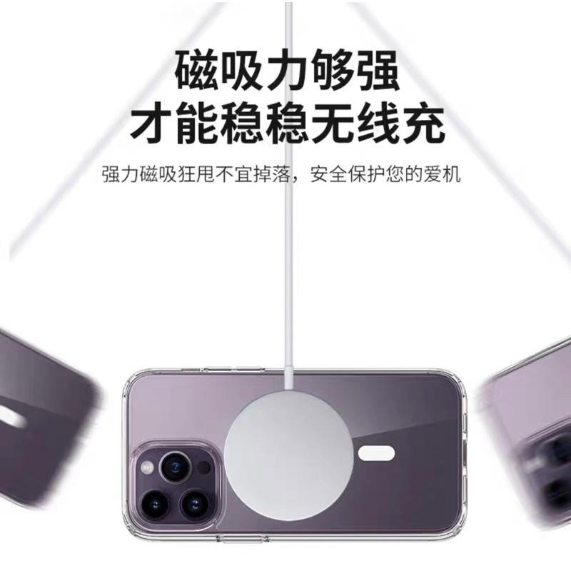 【台灣現貨】Spigen iPhone 14 Pro Max Magsafe 軍規防摔殼 雙料透明殼 保護套 手機殼-細節圖3