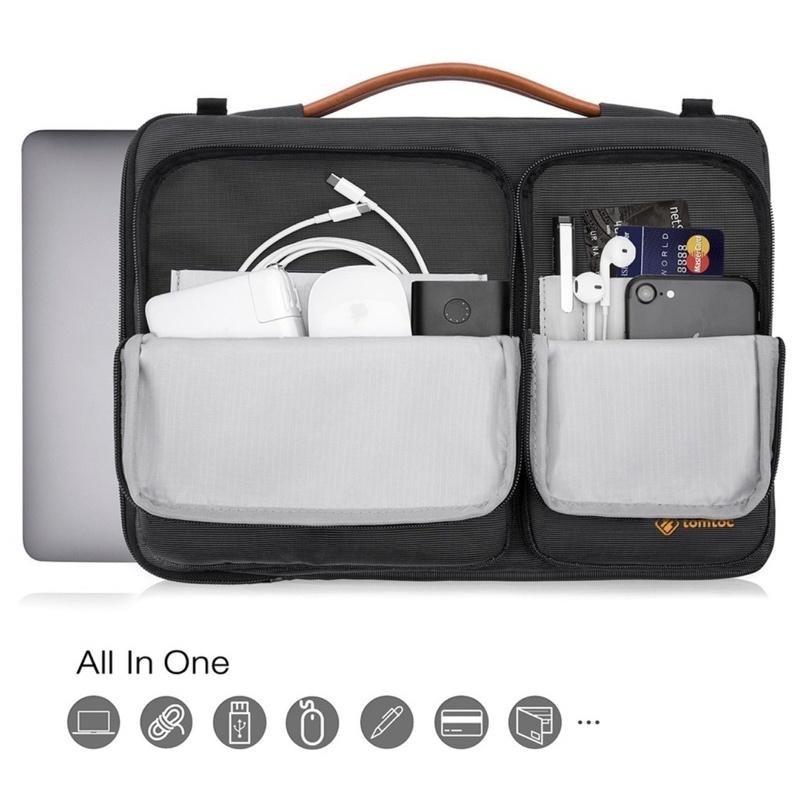 【公司現貨】Tomtoc 美式簡約肩背包 適用MacBook Pro Air M1 各式筆電 13吋 電腦包-細節圖3
