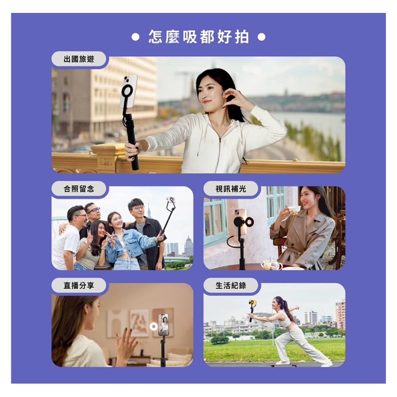 【3C博士】亞果元素 SELFIE Pro SELFIE II 藍牙腳架磁吸自拍棒 SELFIE LIGHT補光燈-細節圖9