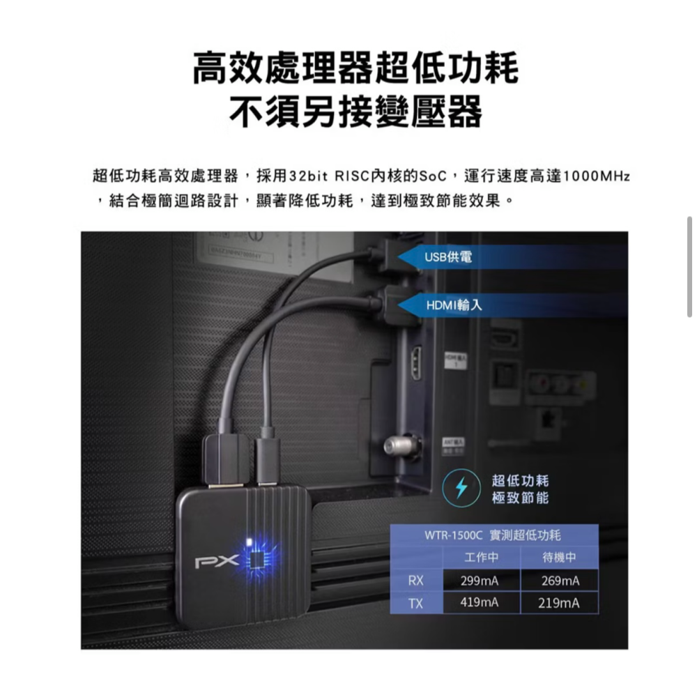 【3C博士】PX大通 WTR-1500C 無線投影器 手機投影 Netflix Disney 無線投屏器 無線投影-細節圖7