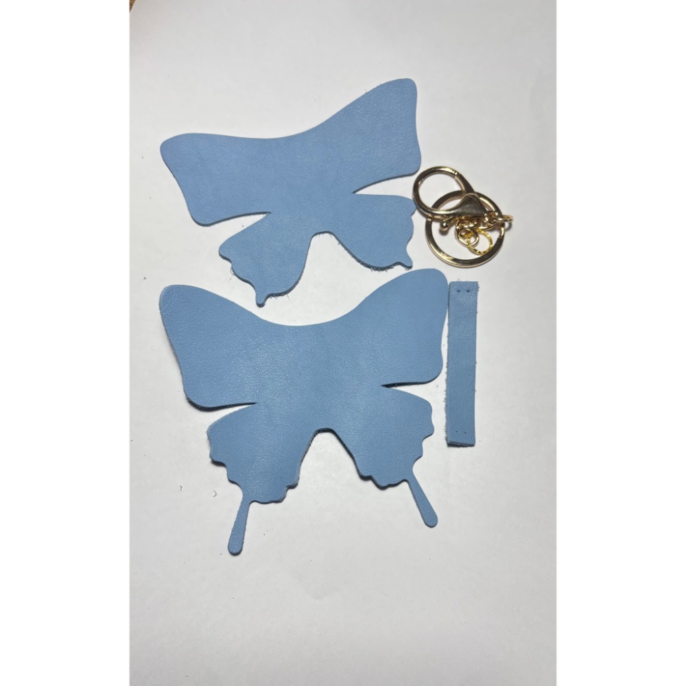 桃紅皮革蝴蝶材料包一組-細節圖3