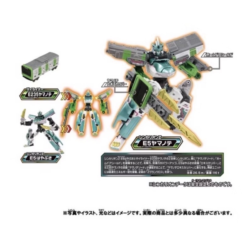 ￼［小一］TAKARA TOMY 新幹線變型機器人 Z E5 山手線 套組-細節圖2