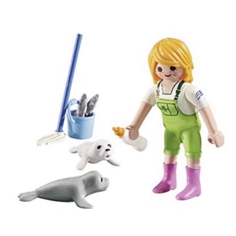￼［小一］Playmobil 摩比人 9418 動物管理員與海洋動物 海豹 彩蛋 全新 正版 PM09418-細節圖3