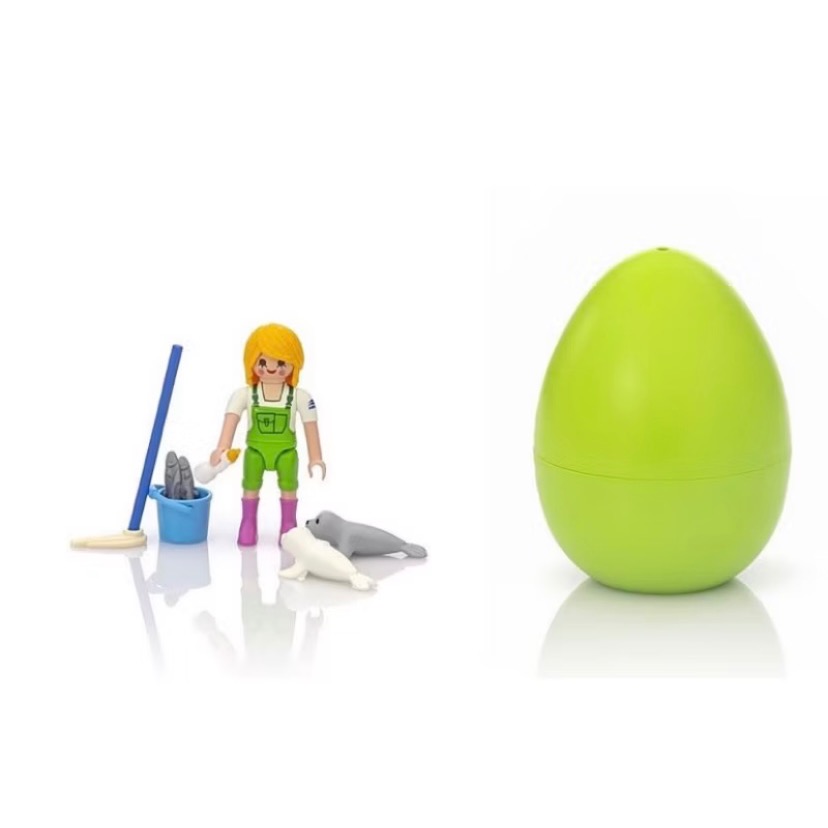 ￼［小一］Playmobil 摩比人 9418 動物管理員與海洋動物 海豹 彩蛋 全新 正版 PM09418-細節圖4