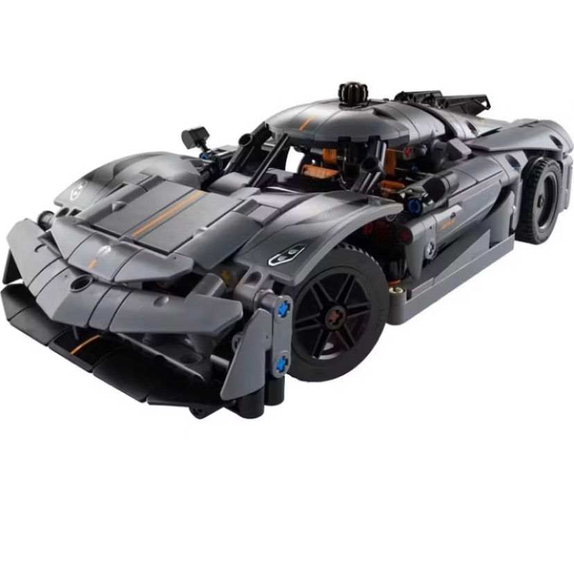 ￼[小一］LEGO 42173 柯尼賽克 Jesko Absolut 灰色超級跑車Technic 科技系列-細節圖3
