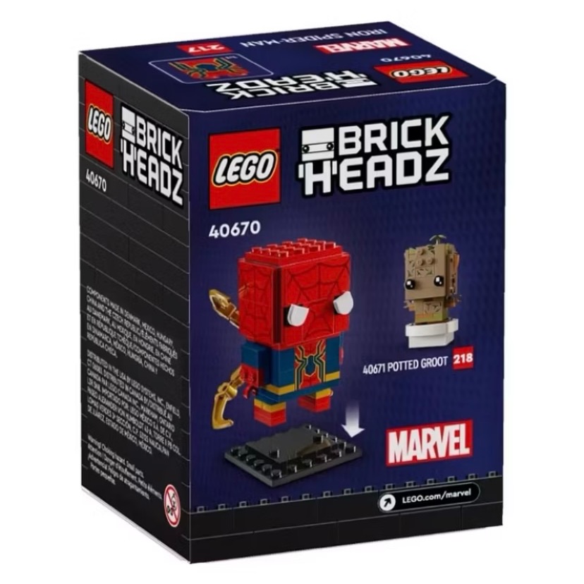 ￼[小一］LEGO 40670 鋼鐵蜘蛛人 Iron Spider-Man 樂高®BrickHeadz系列-細節圖2