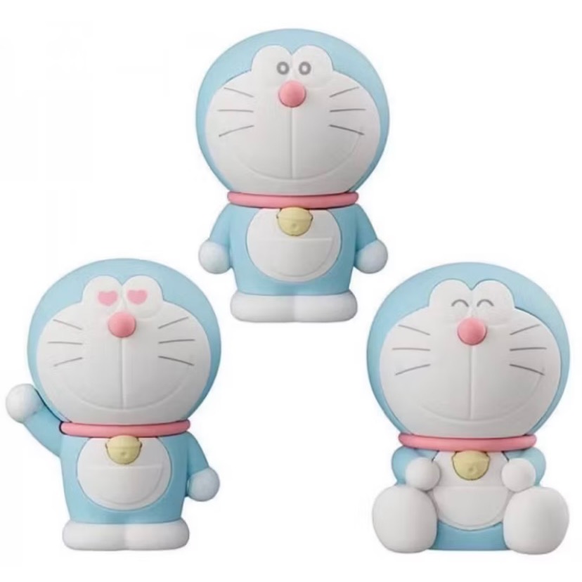 ￼［小一］萬代 橡皮擦公仔 扭蛋 轉蛋 哆啦A夢造型 橡皮擦 公仔 站姿 坐姿 一套全三款-細節圖2