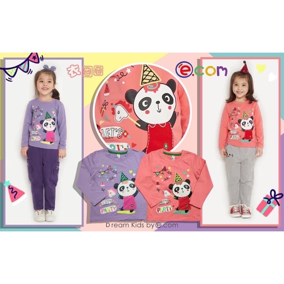 熊貓party time上衣 紫色