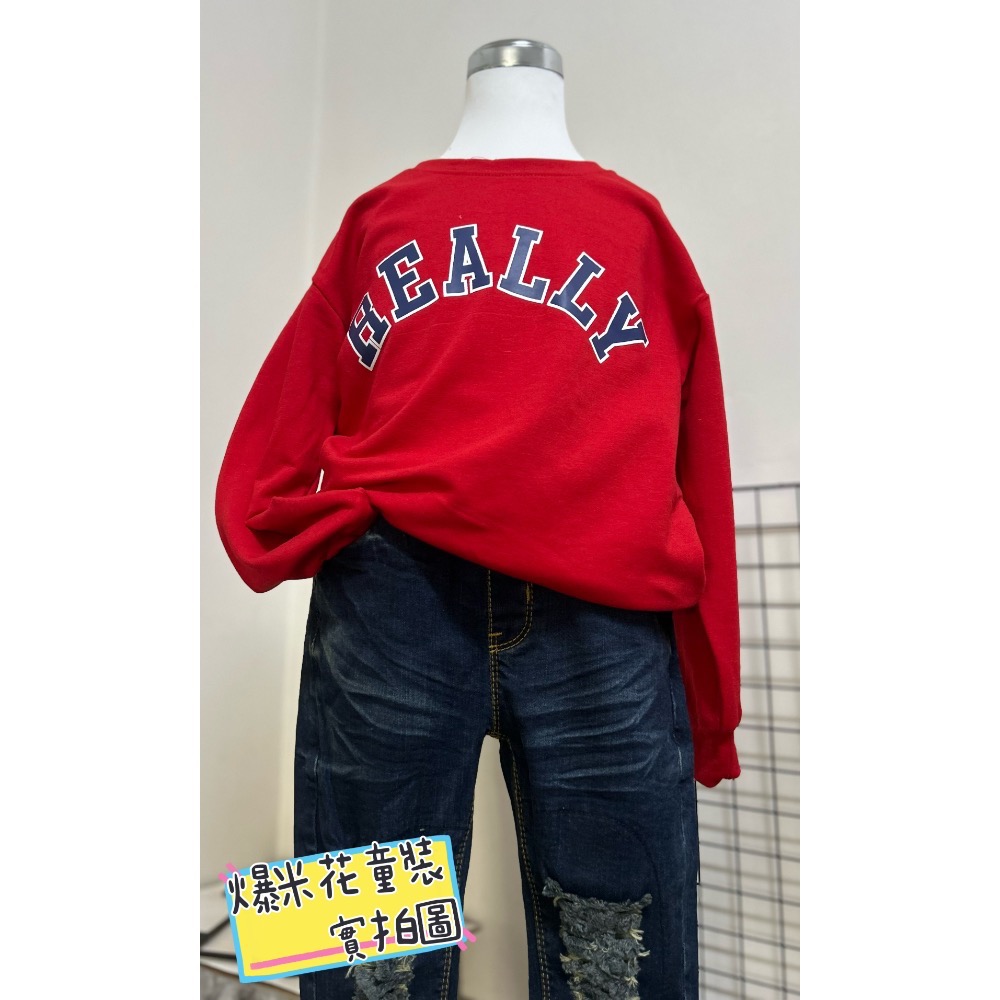 多款中性款上衣 現貨 薄長袖 大學T 圓領上衣 爆米花童裝-規格圖4